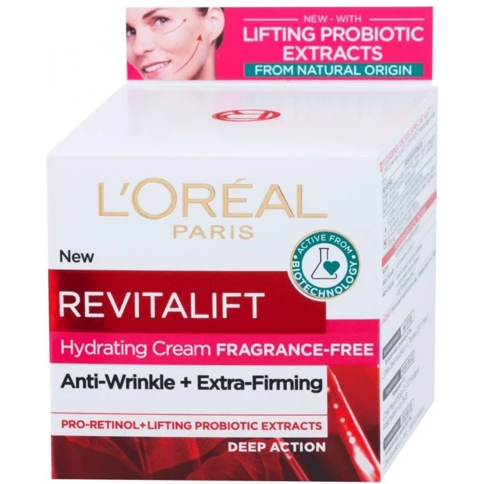 Дневной увлажняющий крем-уход L'Oreal Paris Revitalift для разглаживания кожи лица и против морщин, 50 мл - 