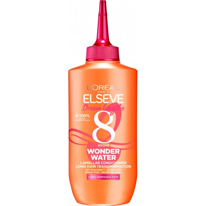 Жидкое экспресс-средство L'Oreal Paris Elseve Dream Long Wonder Water с эффектом ламинирования для разглаживания длинных, поврежденных волос, 200 мл - 