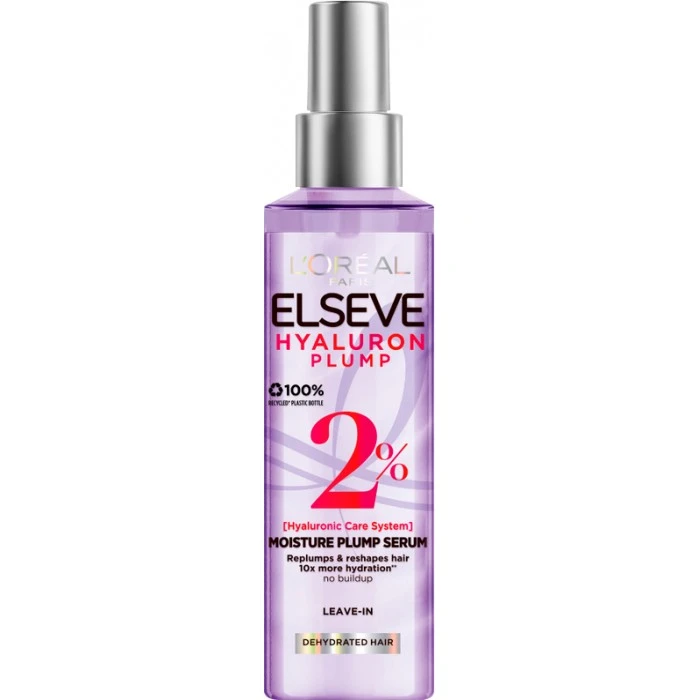 Сыворотка-филлер L'Oreal Paris Elseve Hyaluron Plump для волос, нуждающихся в увлажнении и объеме, 150 мл - 