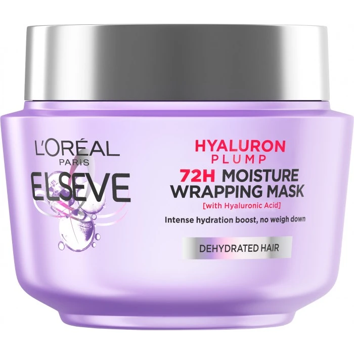 Маска-филлер L'Oreal Paris Elseve Hyaluron Plump для волос, нуждающихся в увлажнении и объеме, 300 мл - 