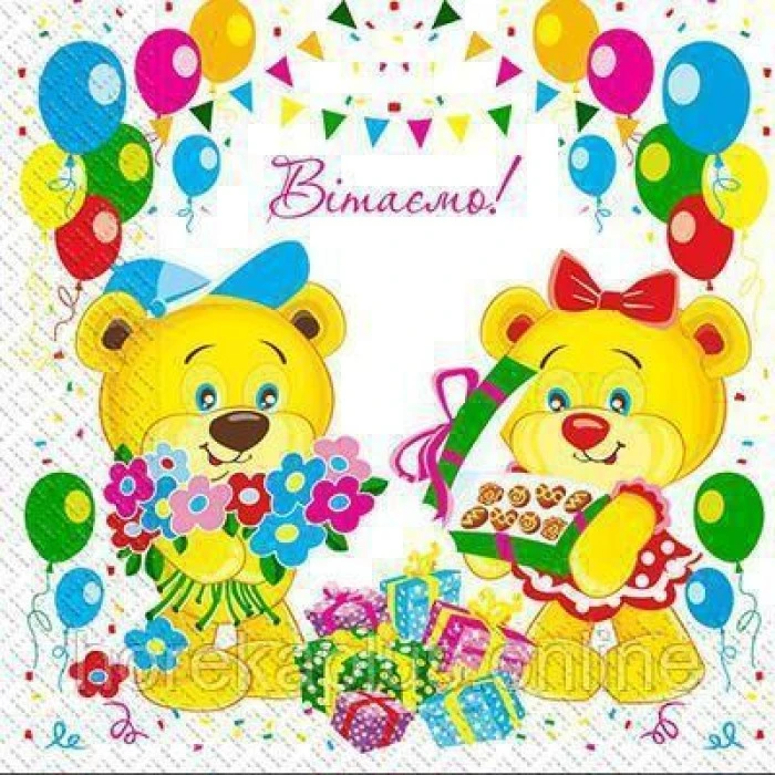 Серветки столові Марго 3-х шарові, 18 шт - 