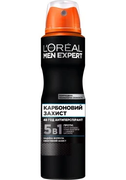 Дезодорант-антиперспирант для тела L'Oreal Paris Men Expert Карбоновая защита, 150 мл
