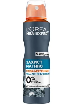 Дезодорант-антиперспирант для тела L'Oreal Paris Men Expert Магний, 150 мл
