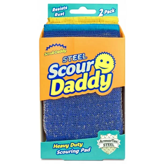 Губка-скрабер Scrub Daddy с нержавеющей сталью, 2 шт - 