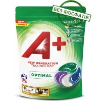 Капсули для прання А+ Optimal 4в1 для всіх типів тканин, 56 шт