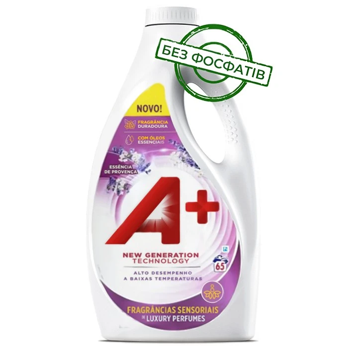 Гель для стирки A+ Essencia da provenca с ароматом лаванды, 3.25 л (65 стирок) - 