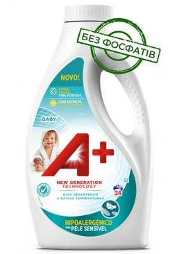Гель для стирки A+ Baby для детского белья, 1.2 л (24 стирок)