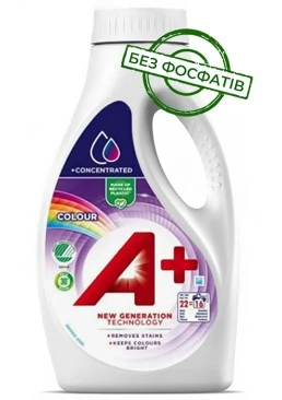 Гель для стирки A+ Colour для цветного белья, 880 мл (22 стирки)