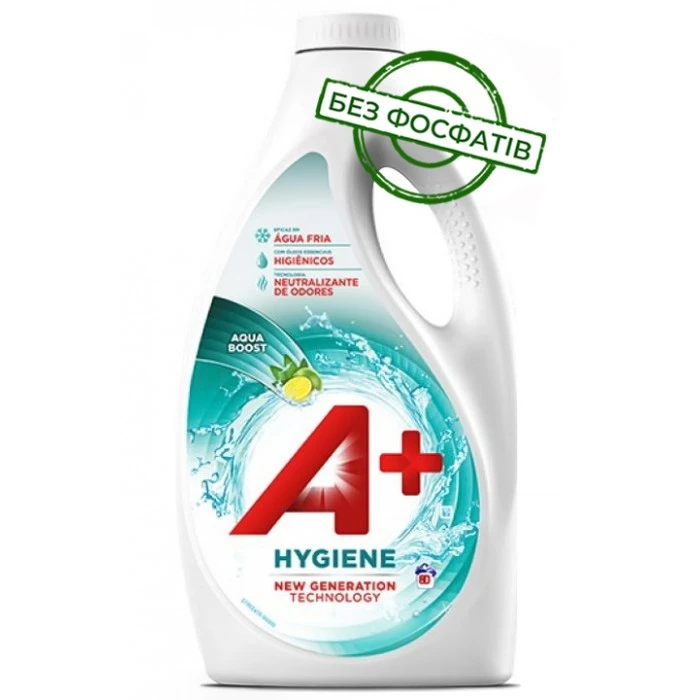 Гель для стирки A+ Hygiene Универсальный, 4 л (80 стирок) - 