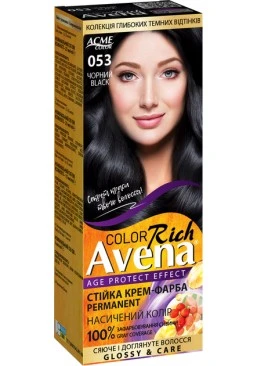Крем-краска Acme Avena Gloss Color №053 Черный, 133 мл