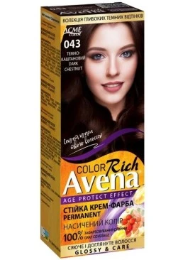 Крем-краска Acme Avena Gloss Color №043 Темно-каштановый, 133 мл