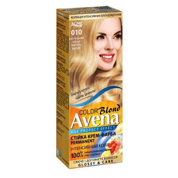Крем-фарба Acme Avena Gloss Color № 010 Натуральний блонд, 133 мл - 
