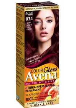 Крем-краска Acme Avena Gloss Color №034 Дикая вишня, 133 мл