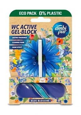 Гелевий підвісний блок для туалету Ambi Pur WC Active Gel-Block Блакитні квіти, 45 г