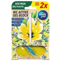 Гелевый подвесной блок для туалета Ambi Pur WC Active Gel-Block Цитрус и жасмин, 2х45 г