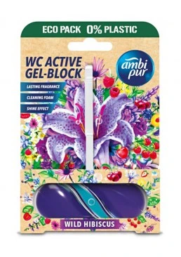 Гелевий підвісний блок для туалету Ambi Pur WC Active Gel-Block Дикий гібіскус, 45 г