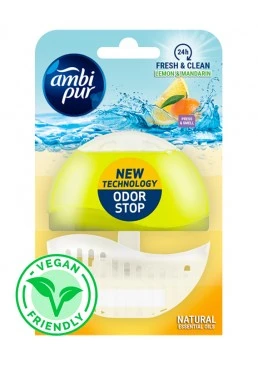 Підвісний блок для туалету Ambi Pur Odor Stop 5в1 Лимон і мандарин, 55 г
