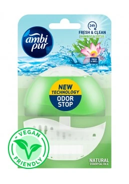 Підвісний блок для туалету Ambi Pur Odor Stop 5в1 Бамбук і лотос, 55 г
