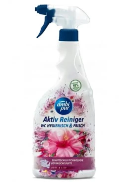 Універсальний засіб для чищення туалету і ванної кімнати Ambi Pur WC Троянда і лілія, 750 мл