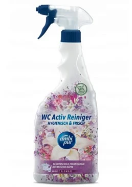 Універсальний засіб для чищення туалету і ванної кімнати Ambi Pur WC Botanical Fragrances Білі квіти, 750 мл
