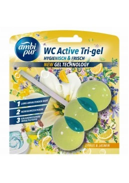 Гелевий підвісний блок для туалету Ambi Pur WC Active Tri-gel Цитрус і жасмин, 45 г