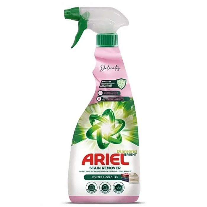 Спрей плямовивідник Ariel White & Color Delicat, 750 мл - 