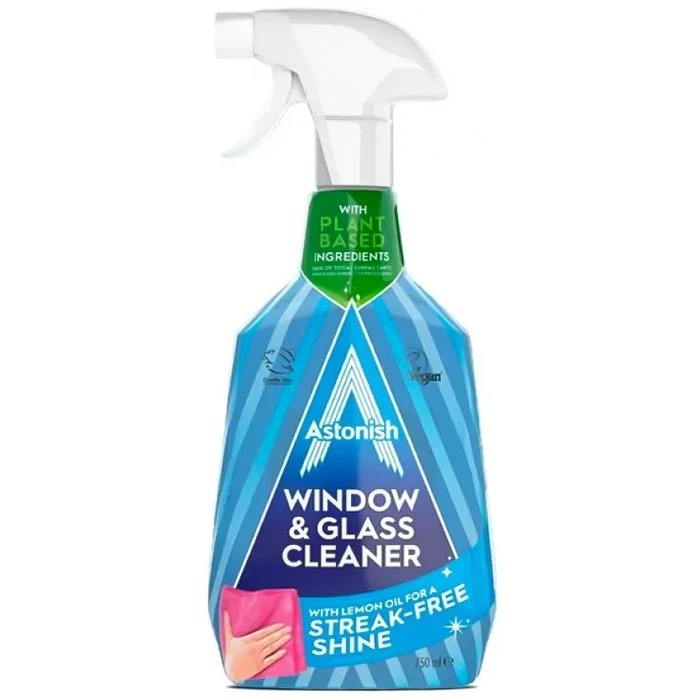 Засіб для миття вікон і скла без розводів Astonish, 750 мл - 