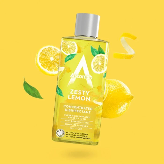 Багатофункціональний концентрат Astonish для миття та дезінфекції "Лимонний Вибух", 300 мл - 