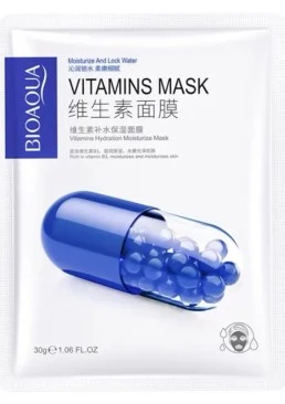 Тканинна маска Bioaqua з ніацинамідом (Vitamin B3), 30г