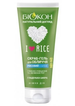 Скраб-гель для обличчя Біокон I Love Rice, 90 мл