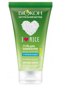 Гель для вмивання Біокон I Love Rice мицелярний, 150 мл