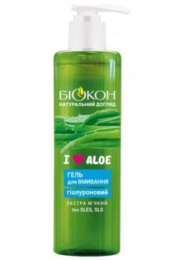 Гель для вмивання Біокон гіалуроновий I love aloe, 200 мл
