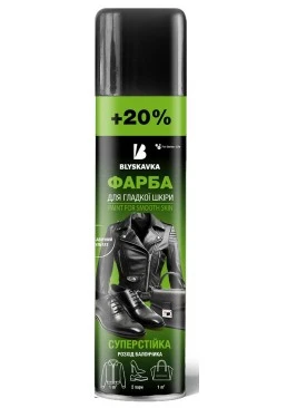Краска для гладкой кожи Blyskavka Черная, 300 мл