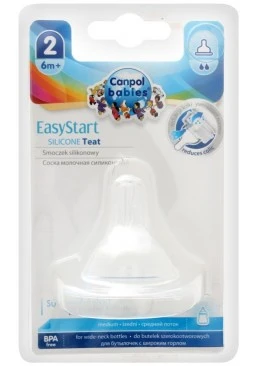 Соска Canpol babies  EasyStart  от 6 мес молочная силиконовая