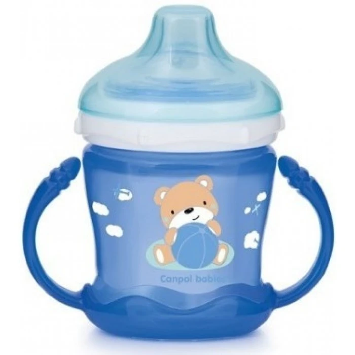 Поильник-непроливайка Canpol Babies Sweet fun синий, 180 мл - 