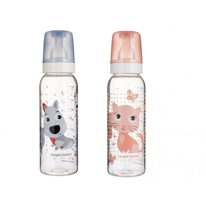 Пластиковая бутылочка с рисунком Сanpol Вabies веселые зверюшки, 250 мл - 