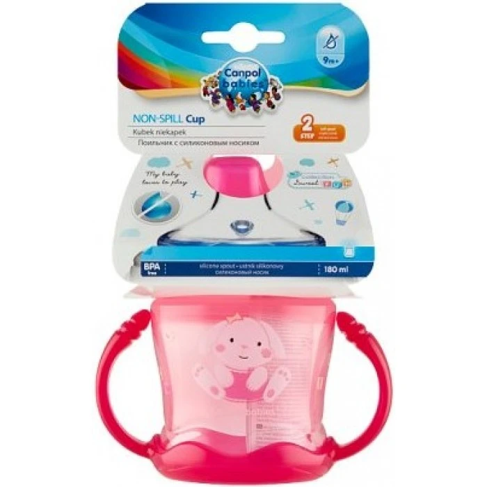 Поїльник-непроливайка Canpol Babies Sweet fun рожевий, 180 мл - 