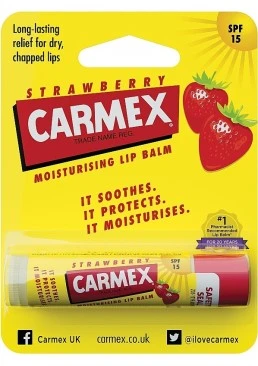 Бальзам-стик для губ Carmex SPF 15 Клубника, 4.25 г