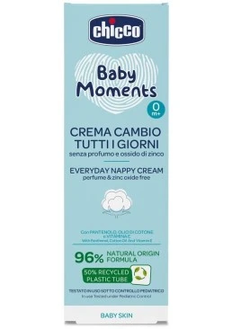 Крем захисний під підгузок Chicco Baby Moments з пантенолом, 100 мл
