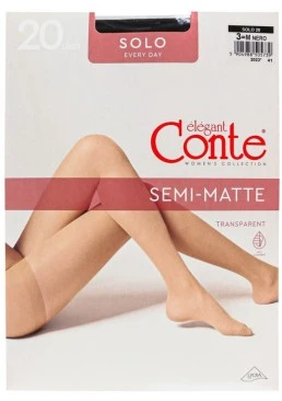 Колготки Conte Solo 20 den Nero, 3 розмір