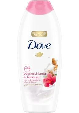 Гель-пенка для душа Dove Bagnoschiuma с миндалем и гибискусом, 750 мл
