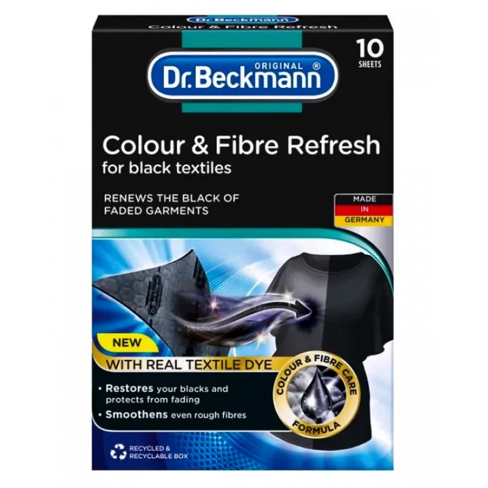  Салфетки Dr. Beckmann 3 в 1 для обновления черного цвета и тканей, 10 шт - 