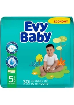 Підгузки Evy Baby Economy Junior 5 (11-25 кг), 30 шт