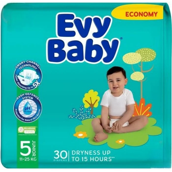 Підгузки Evy Baby Economy Junior 5 (11-25 кг), 30 шт - 