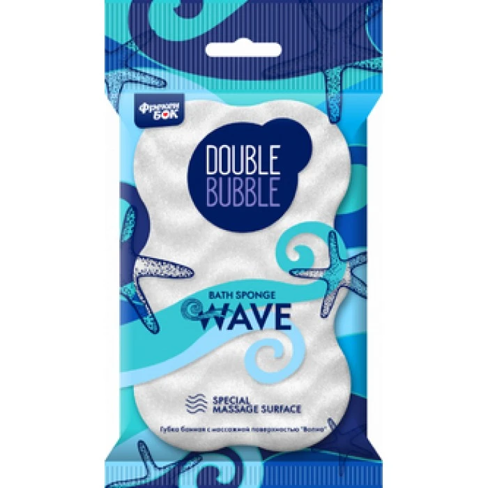 Губка банная ФБ ВОЛНА с массажной поверхностью - 
