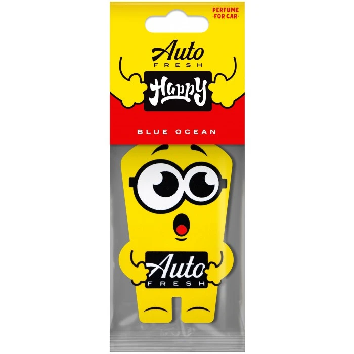 Підвісний ароматизатор для авто Auto Fresh Happy Happy Blue Ocean, 1 шт - 
