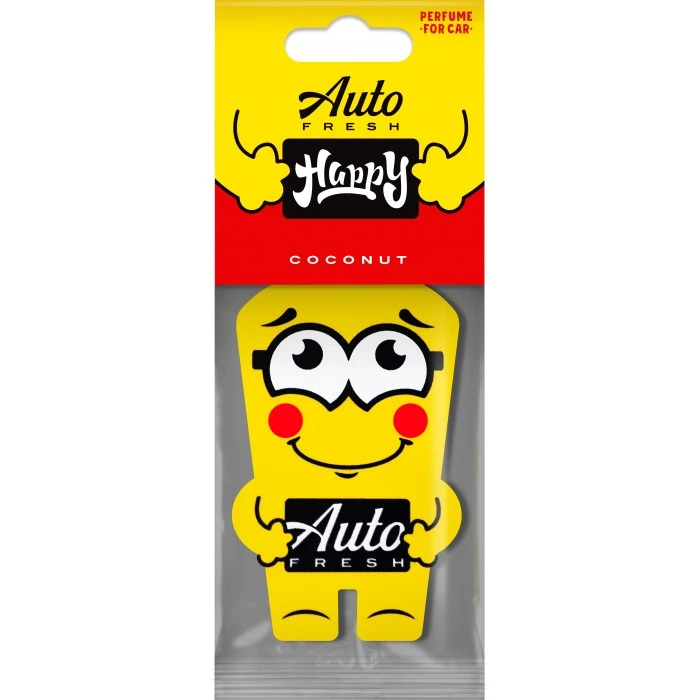 Підвісний ароматизатор для авто Auto Fresh Happy Coconut, 1 шт - 