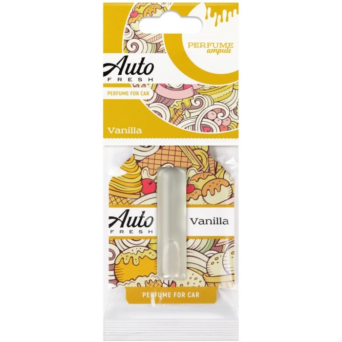 Підвісний ароматизатор для авто Auto Fresh Vanilla ампула, 1 шт - 