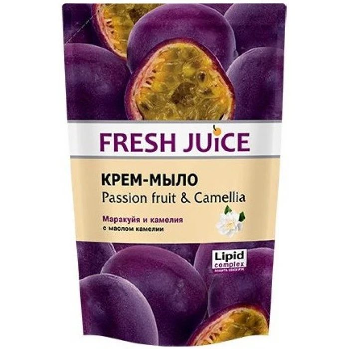 Крем-мило Fresh Juice дой-пак Passion Fruit&Camellia, 460 мл - 