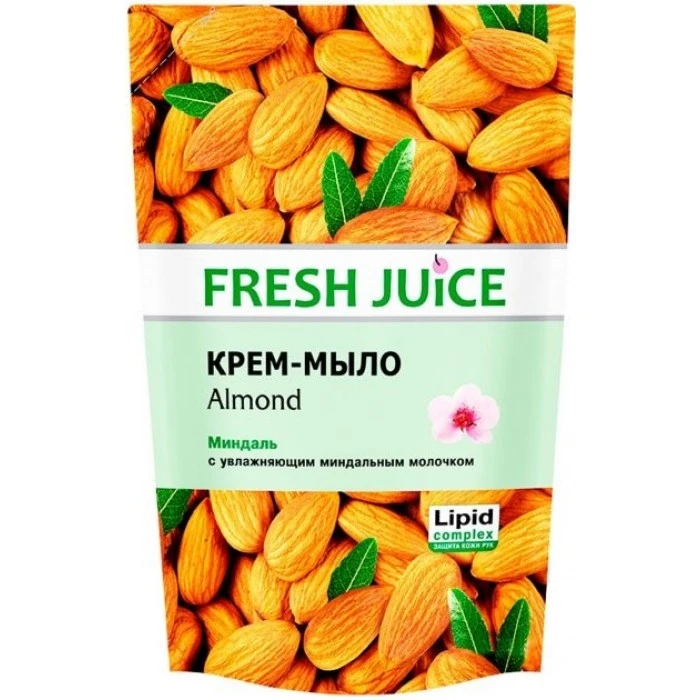 Крем-мыло Fresh Juice дой-пак Almond, 460 мл - 